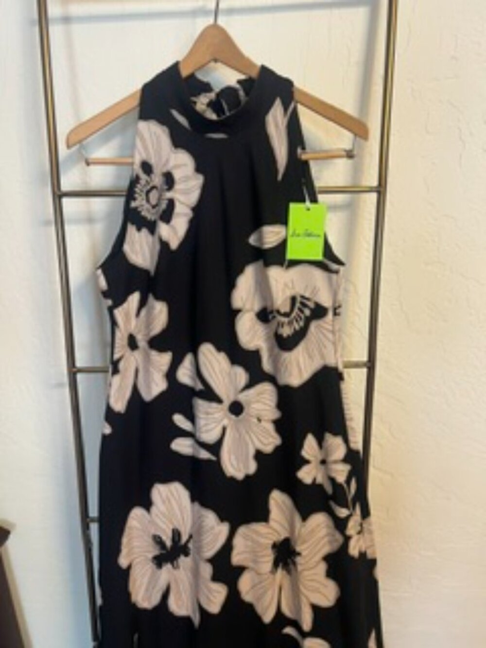Sam Edelman Black Floral Dress New with Tags